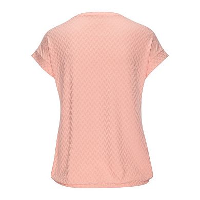 Lascana Women's Herringbone Short Sleeve Top