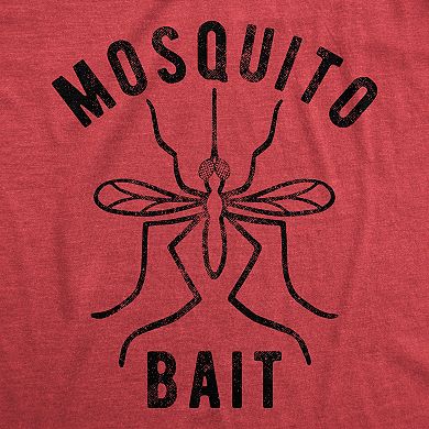 Mens Mosquito Bait T Shirt Funny Camping Campfire Outdoors Bug Bite Graphic Novelty Tee