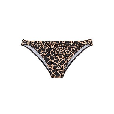 Lascana Women's Giraffe Print Fold Over Bikini Bottom