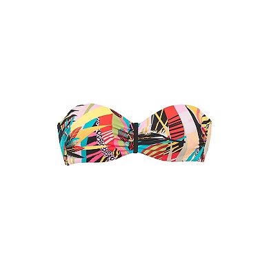 Lascana Women's Mix Print Bandeau Bikini Top
