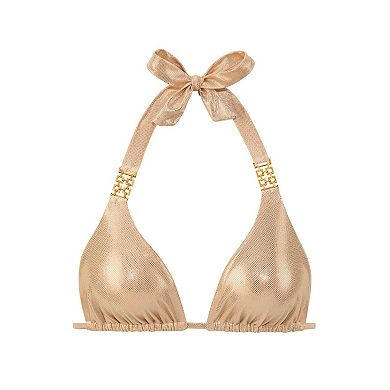 Lascana Women's Metallic Triangle Bikini Top