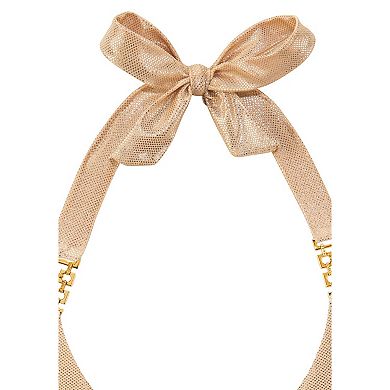 Lascana Women's Metallic Triangle Bikini Top