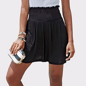 Lascana Women's High Waisted Flowy Shorts