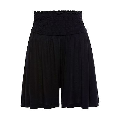 Lascana Women's High Waisted Flowy Shorts
