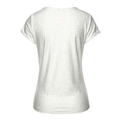 Lascana Women's Eyelet Short Sleeve Top