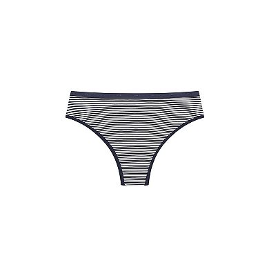 Avenue Women's Plus Size Cotton Stripe Thong