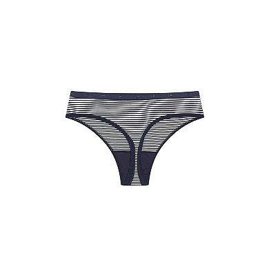 Avenue Women's Plus Size Cotton Stripe Thong