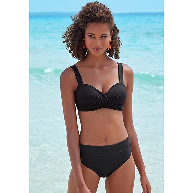 Lascana Women's High Waisted Bikini Bottom