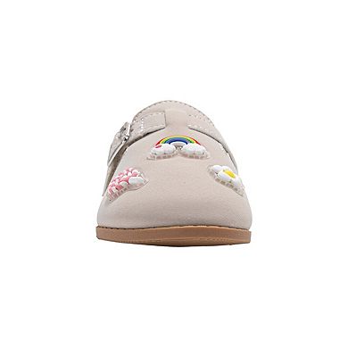 bebe Toddler Girls Closed Toe Sandals with Buckle Strap and Charms