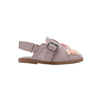bebe Toddler Girls Closed Toe Sandals with Buckle Strap and Charms