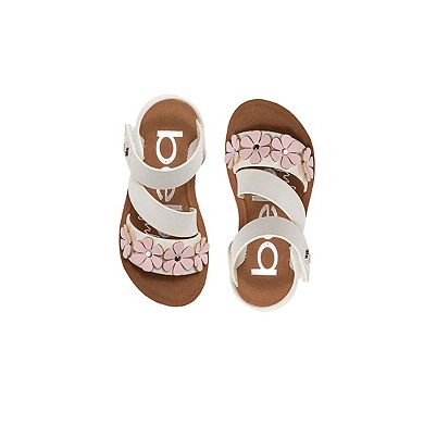 bebe Toddler Girls Strappy Sandals Hook and Loop Closure