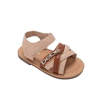 bebe Toddler Girls Strappy Sandals Hook and Loop Closure