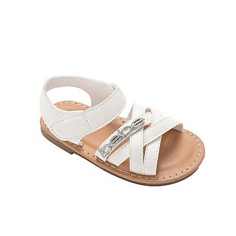 bebe Toddler Girls Strappy Sandals Hook and Loop Closure