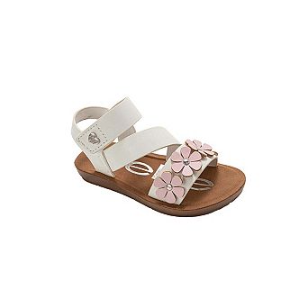 bebe Toddler Girls Strappy Sandals Hook and Loop Closure