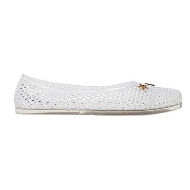 bebe Womens Jelly Flats with Charms Slip On Lightweight Shoes