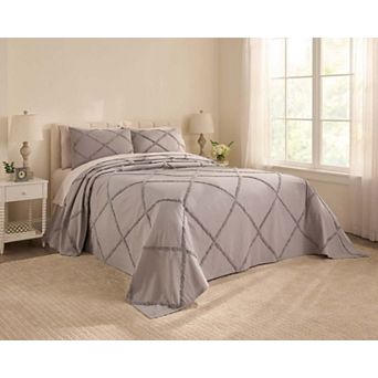 BrylaneHome Eva Chenille Bedspread Set