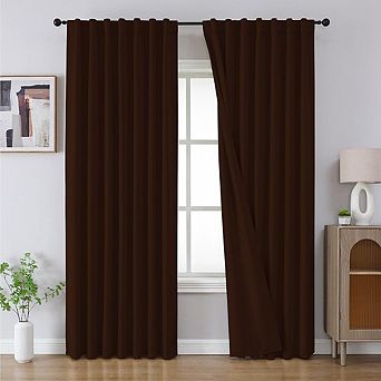 Blackout Curtains, Thermal Insulated Rod Pocket & Back Tab Panels