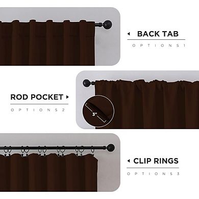 Blackout Curtains, Thermal Insulated Rod Pocket & Back Tab Panels