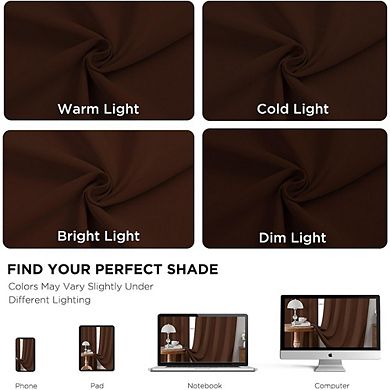 Blackout Curtains, Thermal Insulated Rod Pocket & Back Tab Panels
