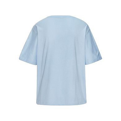 Lascana Women's Floral Applique Short Sleeve Top