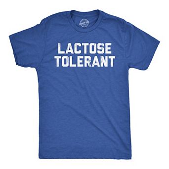 Mens Lactose Tolerant T Shirt Funny Cheesy Dairy Lovers Joke Tee for Guys