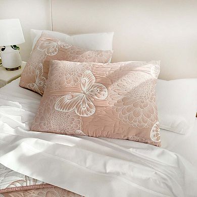 BrylaneHome Monarch Matelassé Reversible Bedspread Set