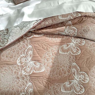 BrylaneHome Monarch Matelassé Reversible Bedspread Set