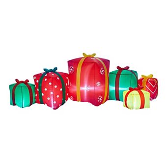 BrylaneHome Christmas Inflatable Ornaments-Gift Boxes