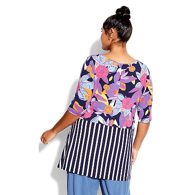 Avenue Women's Plus Size Pia Layered Top