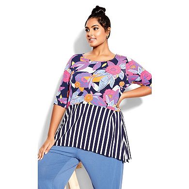 Avenue Women's Plus Size Pia Layered Top