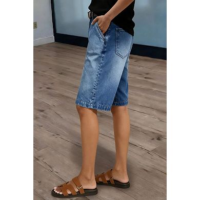 Women's Stretchy High Waist Denim Shorts