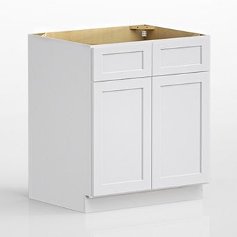 Kitchen Sink Base Cabinet in Shaker White NO Drawer