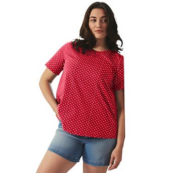 Avenue Women's Plus Size Criss-Cross Back Tee