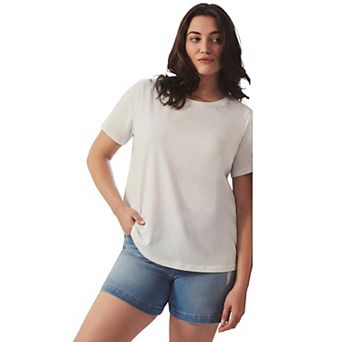 Avenue Women's Plus Size Criss-Cross Back Tee