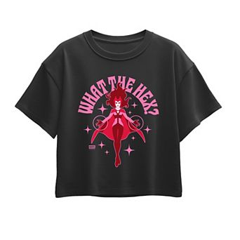 Girls 7-16 Marvel Scarlet Witch What The Hex? Boxy Tee