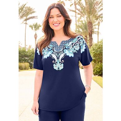 Catherines Women's Plus Size Anywear Dolman Top