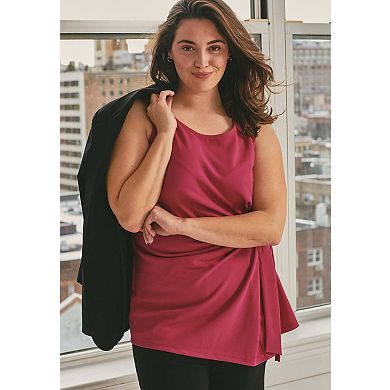 Avenue Women's Plus Size Sleeveless Tie Detail Tunic