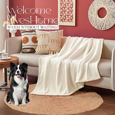 Knit Throw Blanket Soft Lightweight Breathable Cozy All Season Sofa Bed Blanket