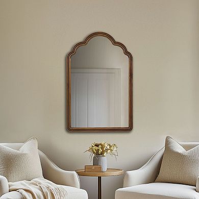 Madison Park Marbella Scalloped Wood Wall Mirror
