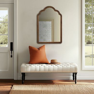 Madison Park Marbella Scalloped Wood Wall Mirror