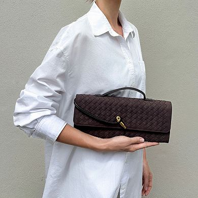 Adornia Woven Baguette Bag