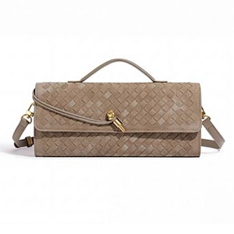 Adornia Woven Baguette Bag With Crossbody Strap