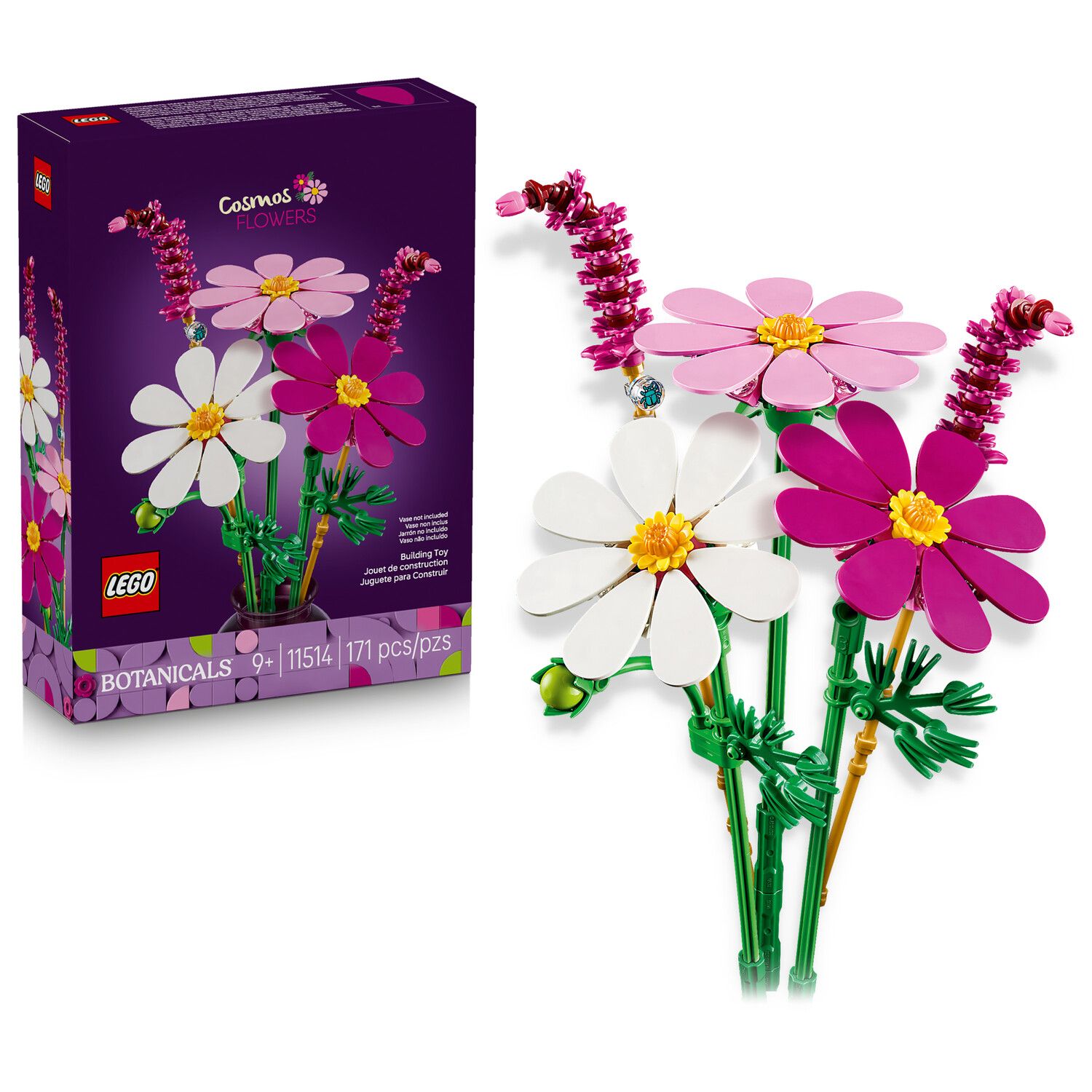 Детские конструкторы LEGO Botanicals Cosmos Flowers 11514 Building Kit (171 Pieces)