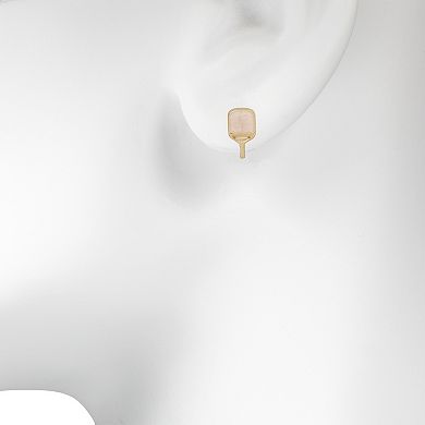 LC Lauren Conrad Gold Tone Pickleball 3-Pair Earring Set