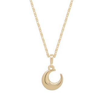LC Lauren Conrad Gold Tone Crescent Moon Pendant Necklace