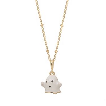 LC Lauren Conrad Gold Tone Friendly Ghost Pendant Necklace