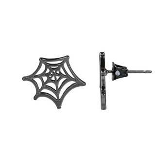 LC Lauren Conrad Metal Spiderweb Stud Earrings