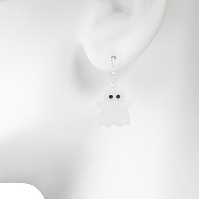 LC Lauren Conrad Silver Tone Glow in the Dark Ghost Drop Earrings