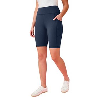 Roaman's Women's Plus Size Soft Sculpt Pull-On Side-Pocket Bike Shorts