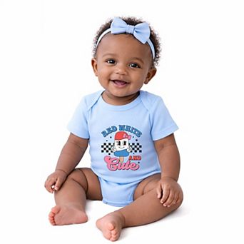Red White And Cute Popsicle - Baby Short Sleeve Graphic Bodysuit